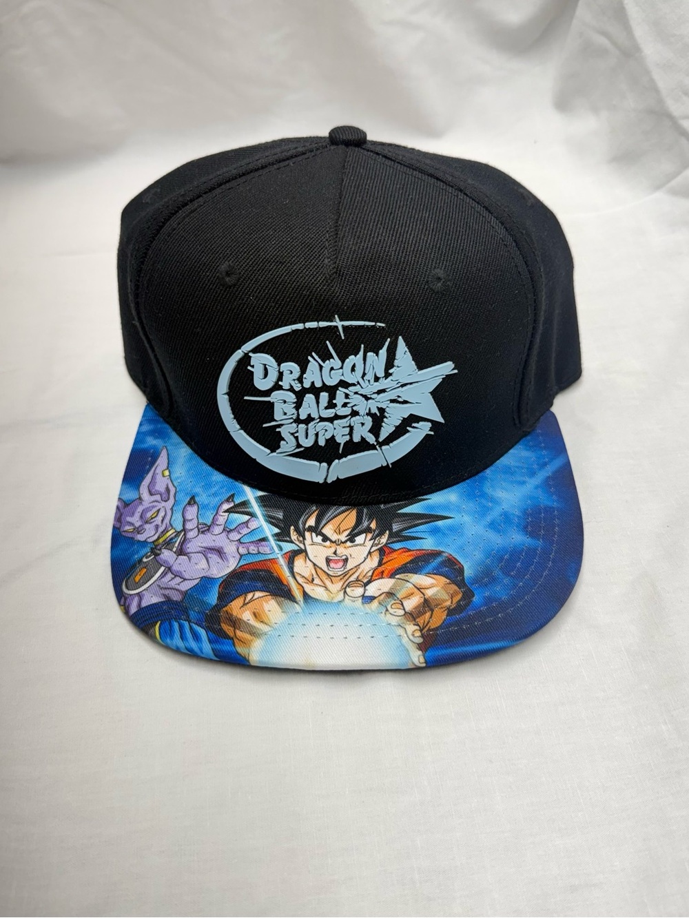 Dragon Ball Super Black and Blue Graphic Snapback Hat